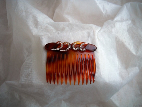 Vintage‎ Lucite Tortoiseshell Decorative Hair Comb Made In France Vintage Faux Tortoise Shell Celluloid Mantilla Hair Comb Lot  main image 4
