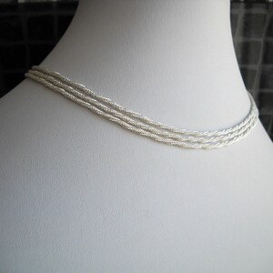 Early 80's German Chain Necklace. An unsoldered Silver Plated Brass Cable Chain Double cable - Round. Length 110cm/ 43in or see variations. image 8