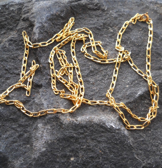 Early 80's Chain Necklace. A Soldered Gold Plated 