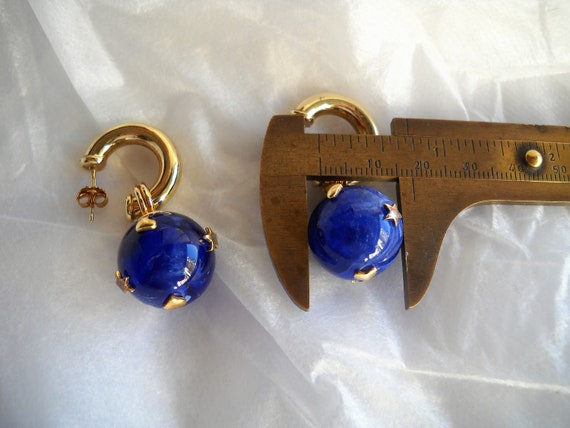 Early 90s Italian hoop earrings "Fraboso". Stud h… - image 5