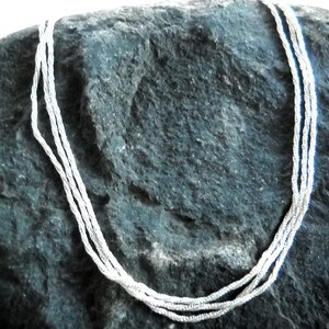 Early 80's German Chain Necklace. An unsoldered Silver Plated Brass Cable Chain Double cable - Round. Length 110cm/ 43in or see variations. image 5