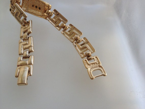 Bracelet 80's (Austrian); chain gold plated (gilt… - image 3