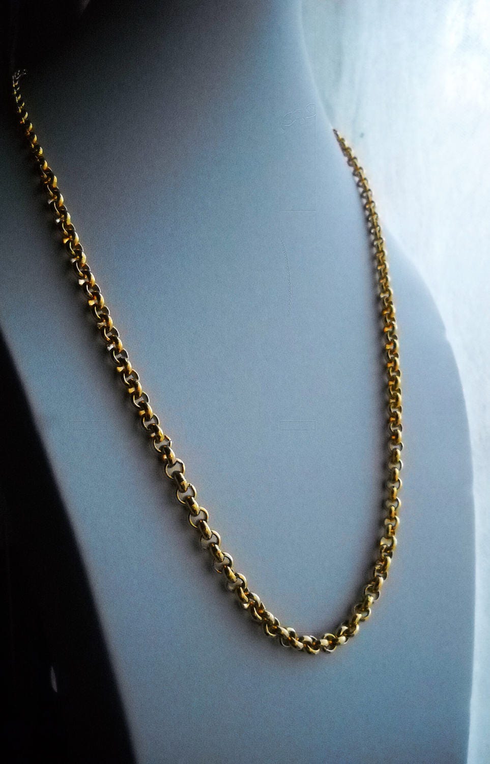 Early 80 Chain Necklace with three thicknesses of the same | Etsy