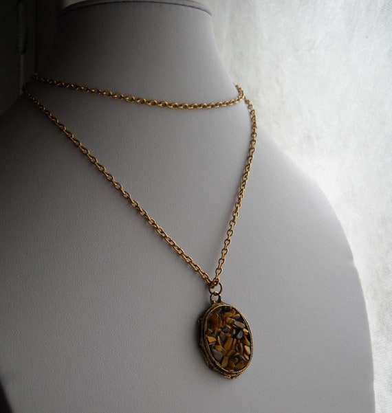 Collier Doré Vintage Des Années 1960 - Plaqué Or, Style Antique, Occasion