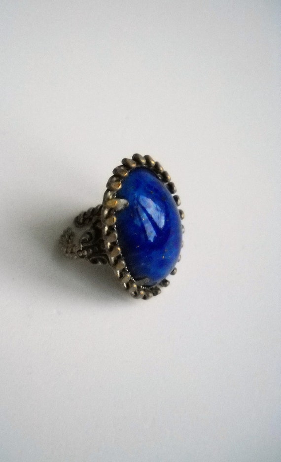 Early 50s French Ring; adjustable handmade ring ha