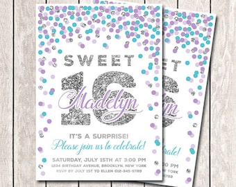 sweet 16 invitation etsy