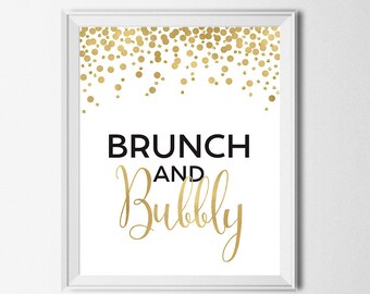 bubbly brunch sign etsy