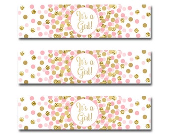Baby Shower Water Bottle Labels Etsy