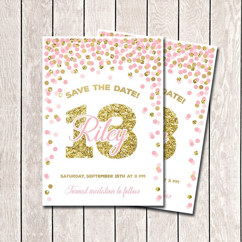 Save the Date Birthday Party Save the Date Birthday Cards | Etsy