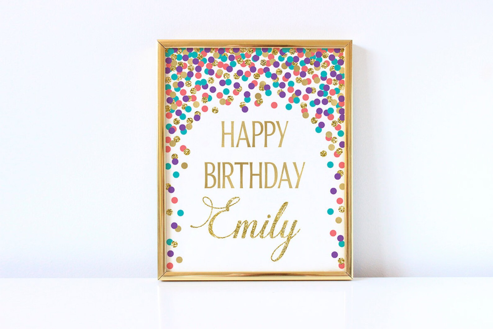 Custom happy birthday sign personalized happy birthday print etsy