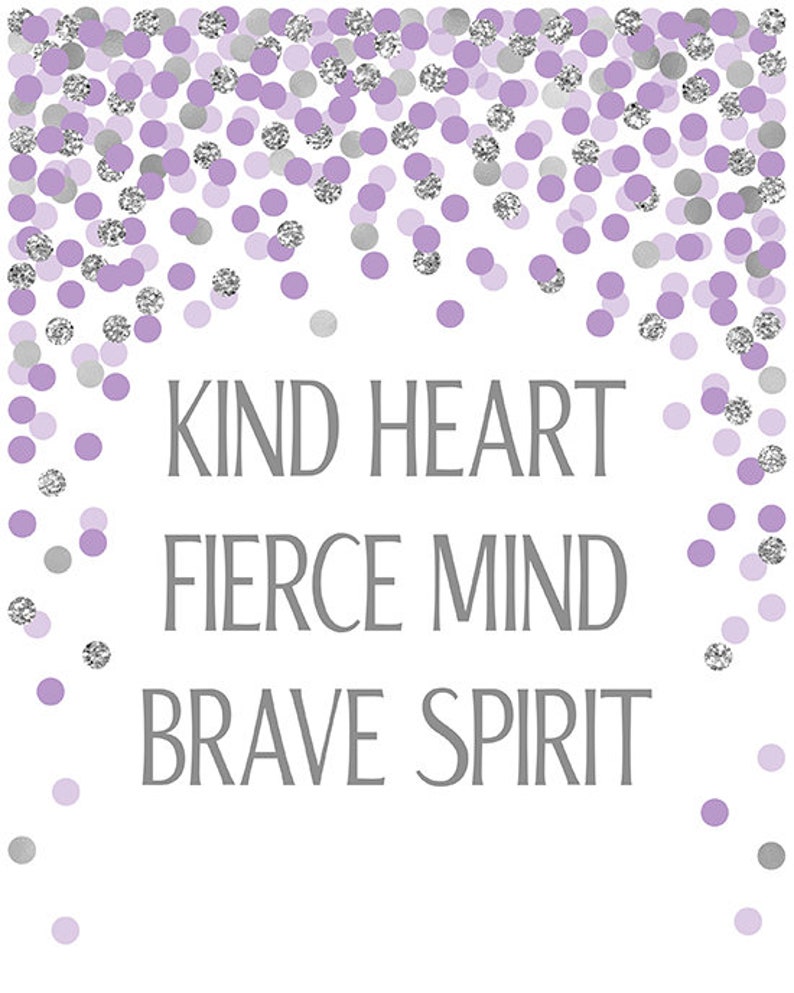 Purple and Silver Nursery Wall Art Baby Girl Nursery Décor Etsy