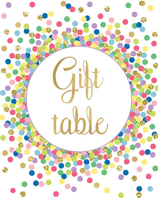 Gift Table Sign Printable Baby Shower or Birthday Party - Etsy