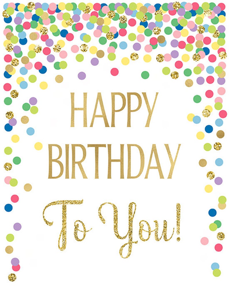 Happy Birthday Sign Printable Rainbow Happy Birthday to You Etsy Happy Birthday Sign Printable Rainbow Happy Birthday to You Etsy