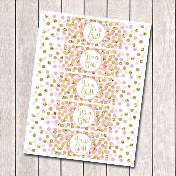 Baby Shower Water Bottle Labels Printable Party Supplies | Etsy