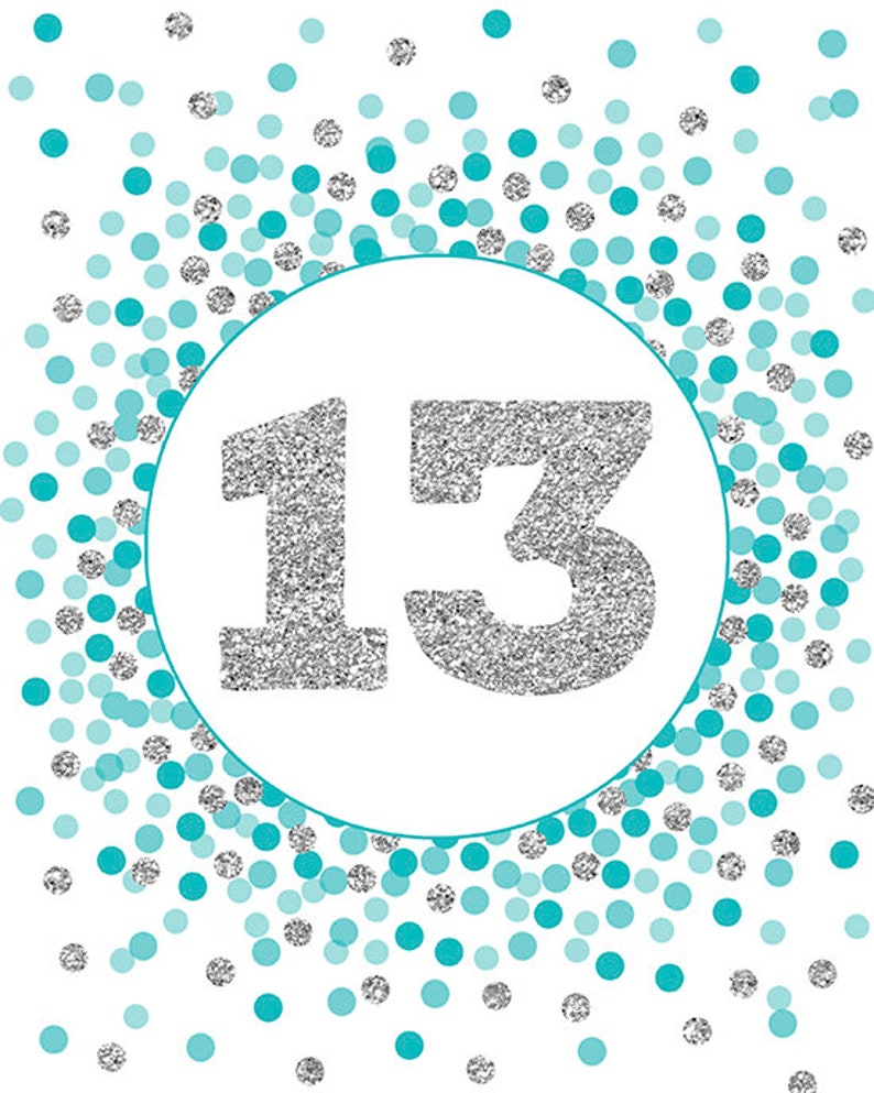 number-13-sign-printable-girl-13th-birthday-party-decorations-etsy