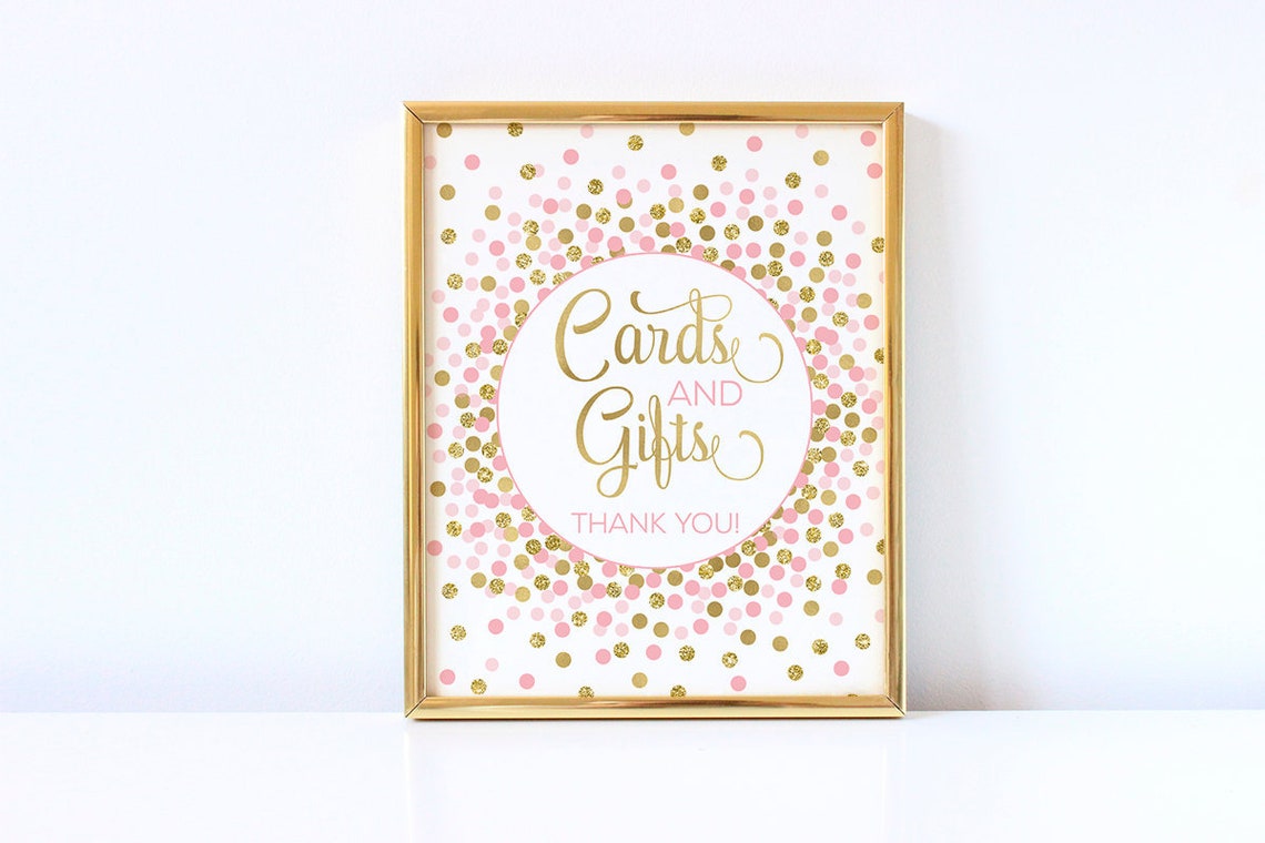 Gift Table Sign Printable Girl Baby Shower or Birthday Party Etsy