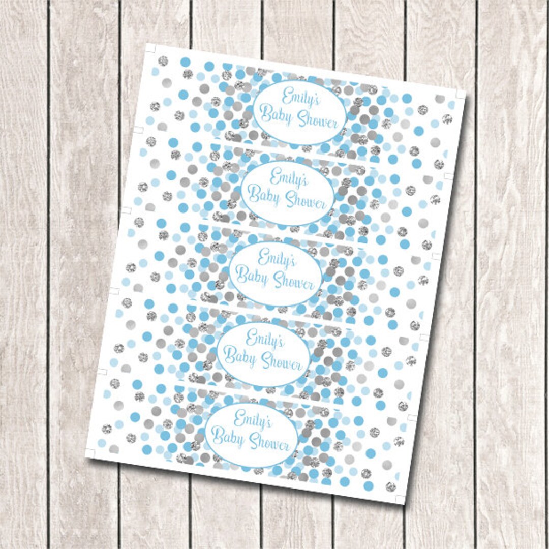 Baby Boy Shower Water Bottle Labels Personalized Water Bottle Wrappers ...