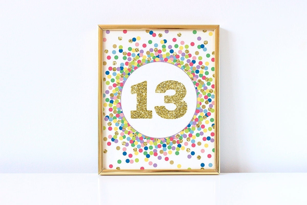Number 1 Sign Printable Rainbow and Gold 1st Birthday Party Decorations  Gold Number One Print 1st Birthday Décor 