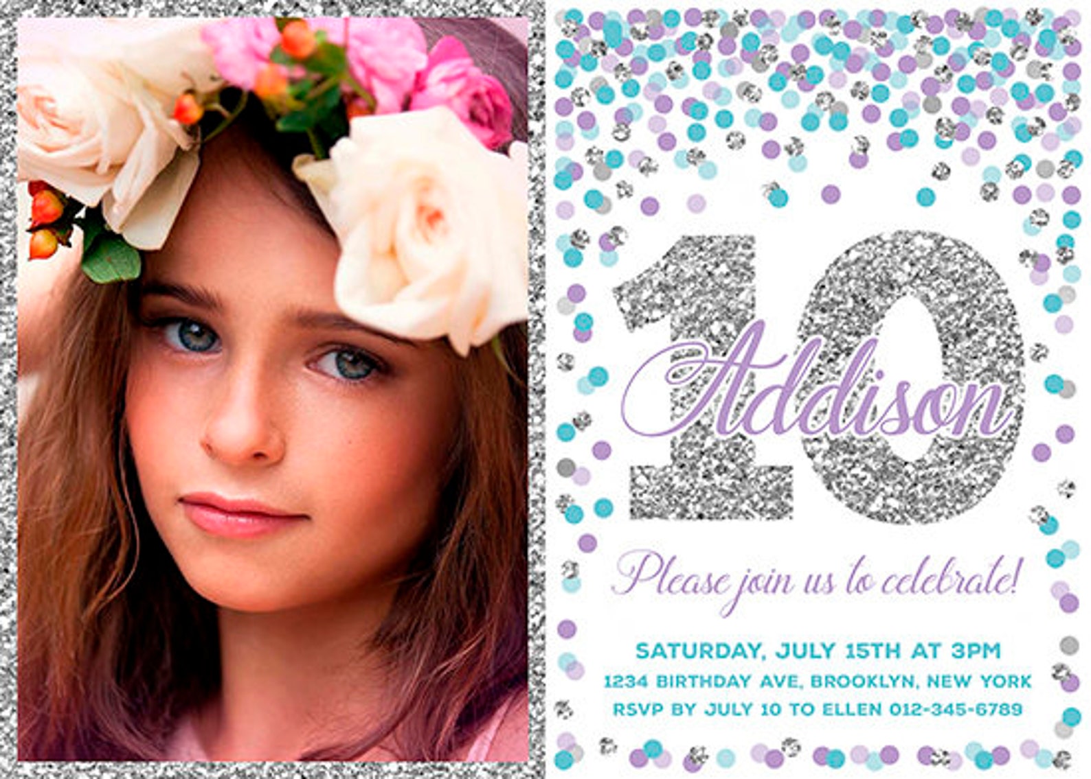 10th Birthday Invitation Printable Girl 10th Birthday Invite Etsy 10th-birthday-invitation-printable-girl-10th-birthday-invite-etsy