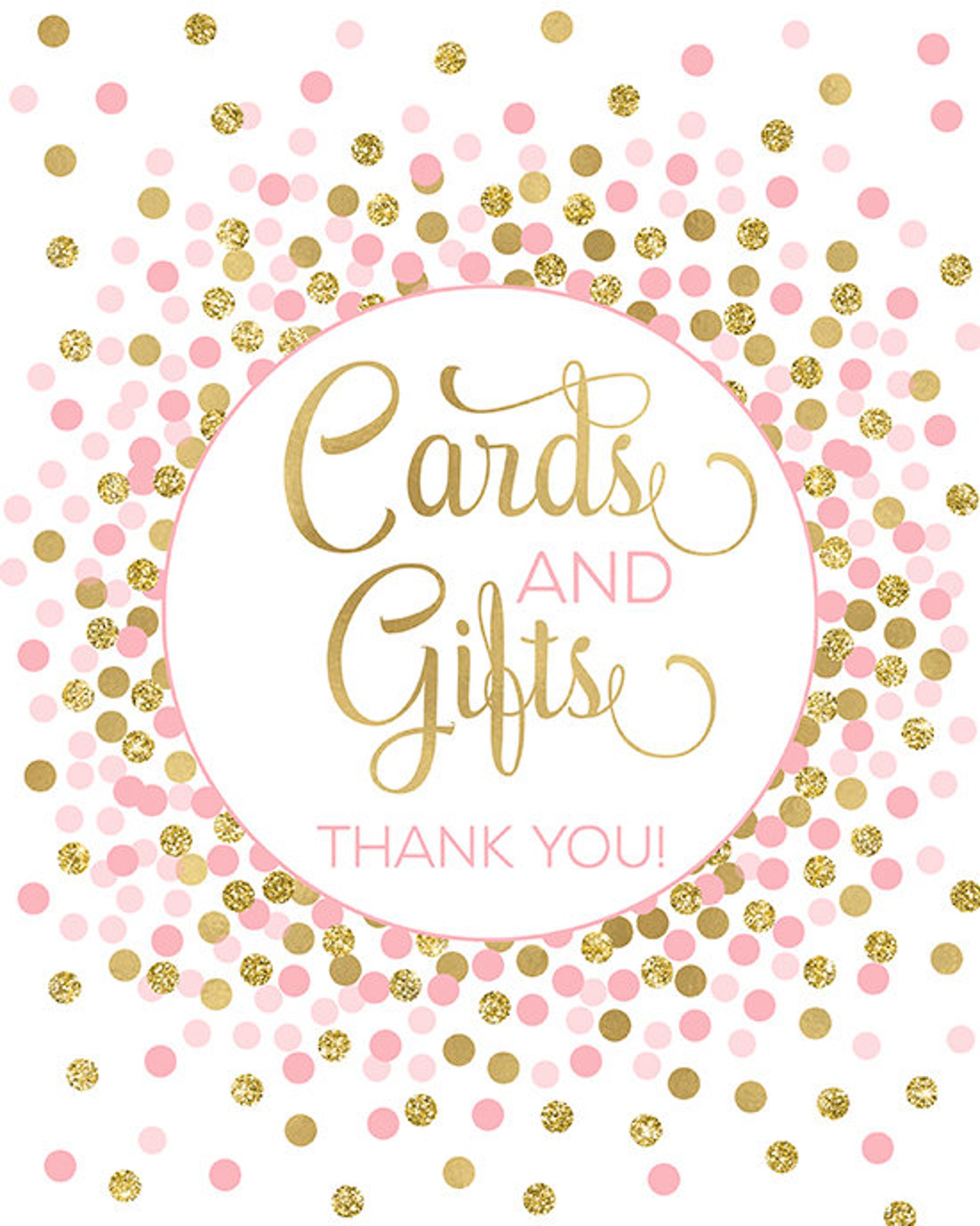 Gift Table Sign Printable Girl Baby Shower or Birthday Party Etsy