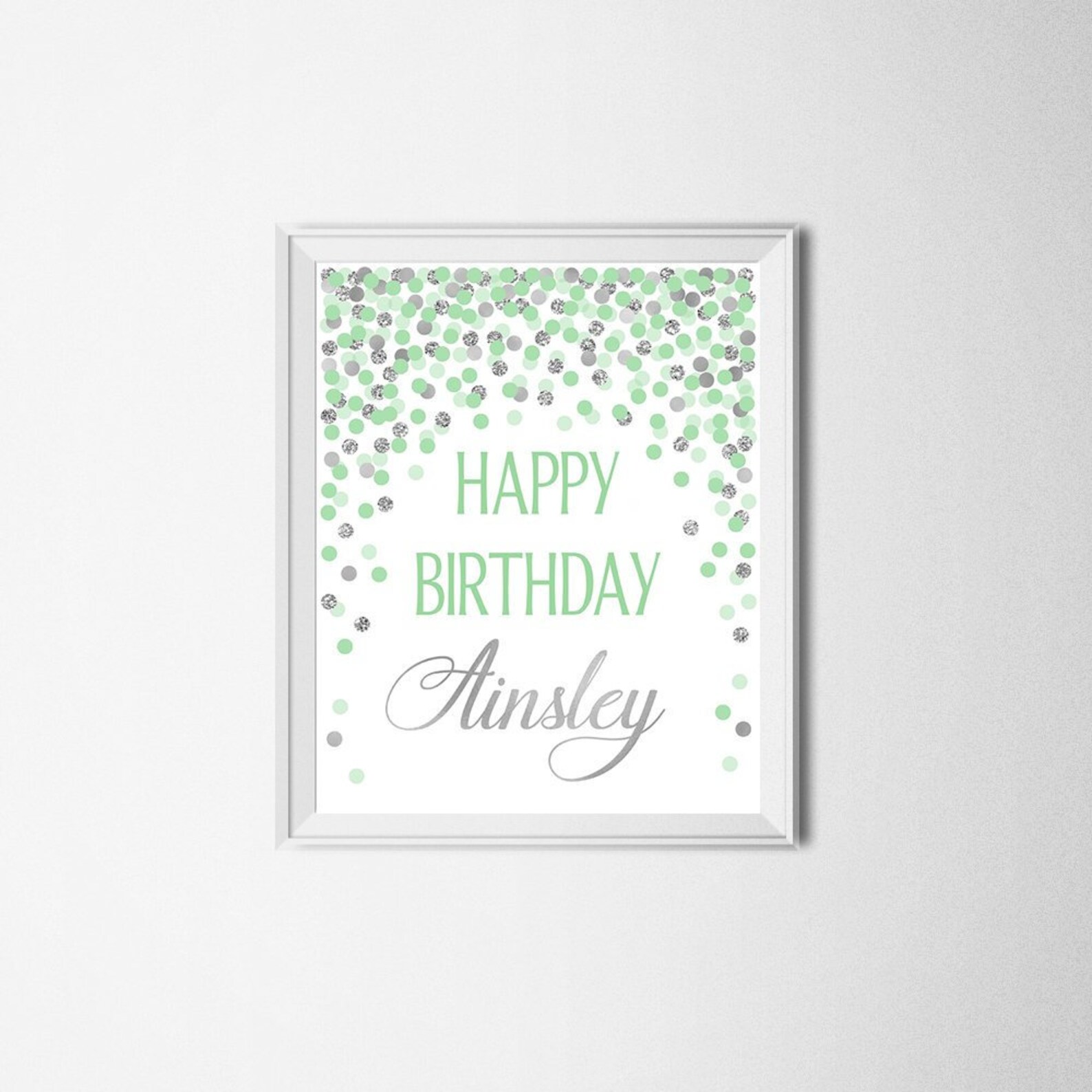 Happy Birthday Sign Personalized Girl Birthday Party Poster | Etsy