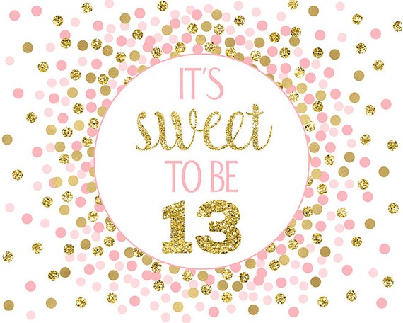Geschenktüte Zum 13. Geburtstag – Roségold, 33x26x12 Cm, Mit Karte & Seidenpapier, Für Mädchen, Party-Dekoration