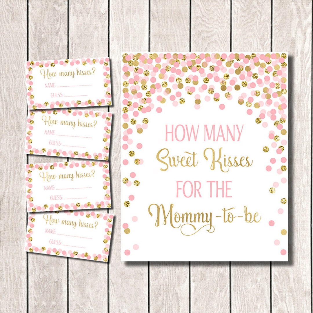 Mums and Kisses - Baby Shower Mum - Baby Girl - Personalize