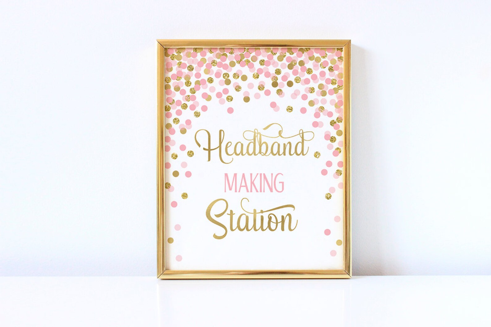 Headband Making Station Sign Printable Baby Shower Sign Girl | Etsy