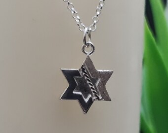 Sterling Silver Star of David Pendant: Handmade Israeli Jewelry