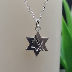 Sterling Silver Star of David Pendant: Handmade Israeli Jewelry