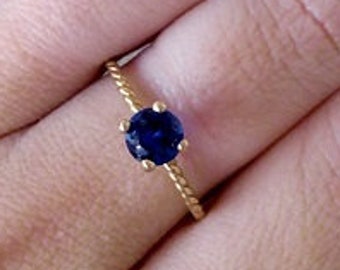 Saphir Ring - 14k Gold Filled - September Geburtsstein