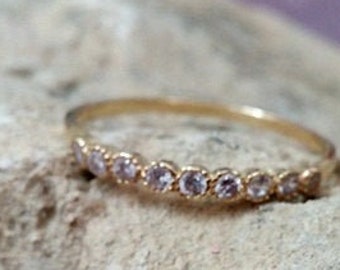 Lavender Ring, June Birthstone, Gemstones Ring, Alexandrite Ring, Gold Ring, Cute Ring, Simple Wedding, Tiny Ring