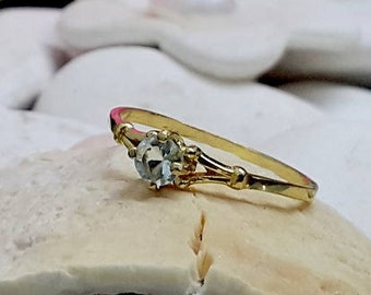 Aquamarine Ring: 14k Gold Filled, March Birthstone Jewelry