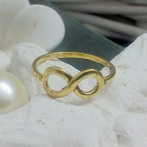Gold Ring, Stacking Ring, Infinity Ring, Stack Ring, Simple Ring, Everyday Ring, Love Ring