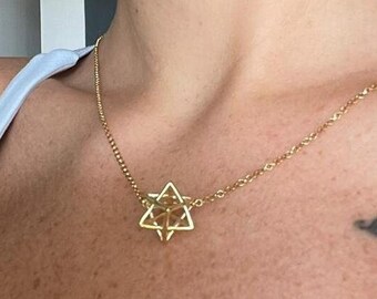 Gold Star of David Necklace: 14k Gold Filled Magen Pendant
