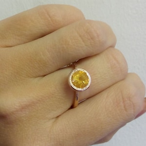 Delicate ring, Citrine ring, gold ring, gemstone ring, yellow ring, Citrine jewelry, bridal ring, wedding ring