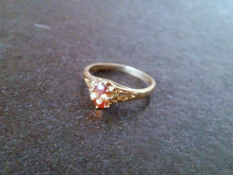 Dainty prong ring, Delicate ring, Citrine ring, gold ring, gemstone ring, yellow ring, Citrine jewelry, bridal ring, wedding ring image 3