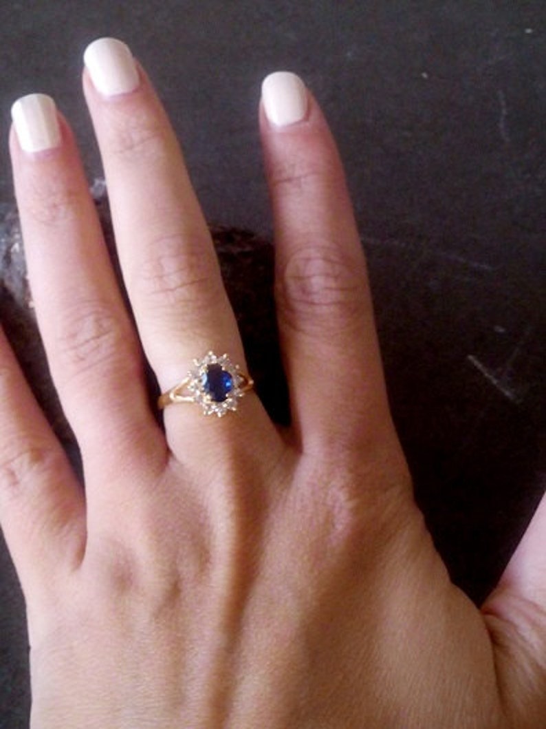 SALE Engagement Ringgold Ring Kate Middleton Ring Princess Etsy