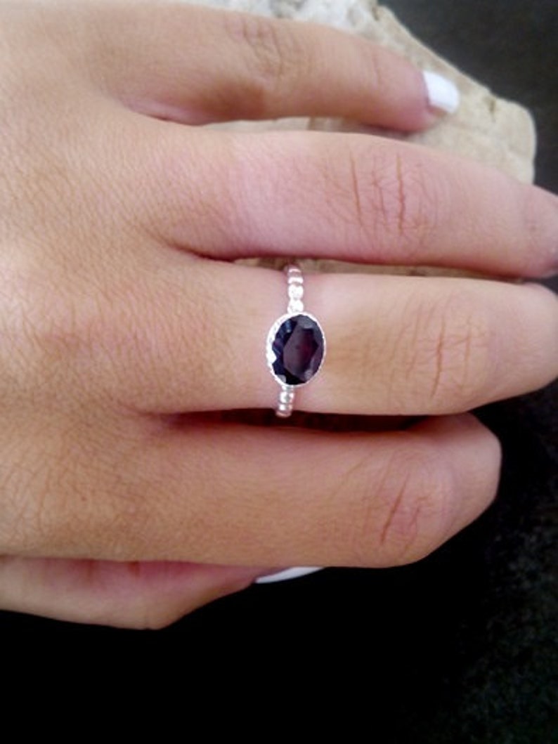 Garnet Ring Sterling Silver ring SALE January Birthstone,Garnet Silver Ring,gemstone ring birthstone jewelry,oval simple ring