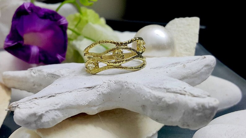 Stack Ring,Tiny Stones Ring,Gold Ring,Dainty Ring,Yellow Ring,November Birthstone,Gift For Her Citrine Ring SALE