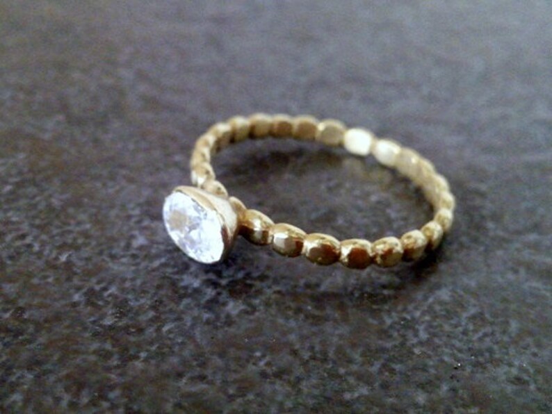 SALE!Clear quartz ring,stack ring,Engagement oval ring,gemstone ring,April birthstone ring,gold band ring,birthday ring