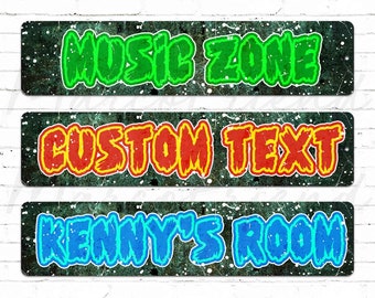 Personalized Text Metal Sign with Horror Font Design, Scary Movie Style, Personalized Quotes, Halloween Decor