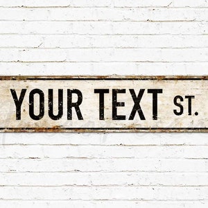 Custom Metal Street Sign, Vintage Metal Road Sign