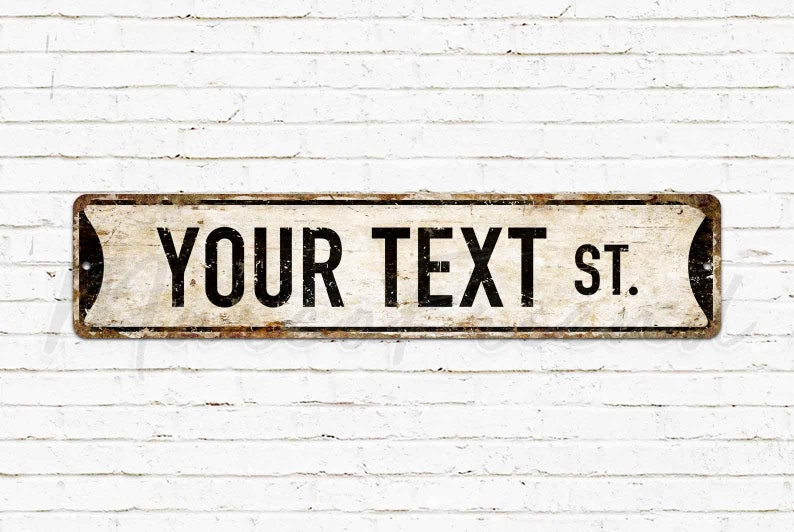 Custom Metal Street Sign Vintage Metal Road Sign Etsy Australia