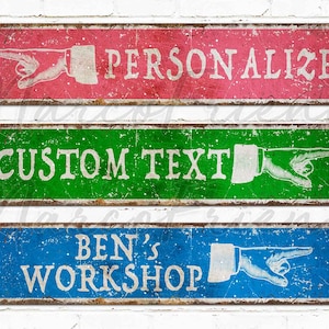 Directional Sign, Street Sign, Arrow Sign, Metal Sign, Custom Sign, Home Decor, Wall Decor, Personalized Gifts