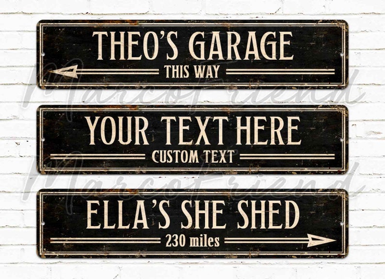 Personalized Metal Sign, Custom Text Sign, 12 Color Optional image 4