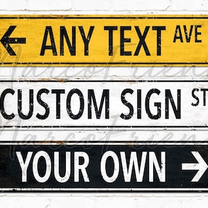 Custom Street Sign, Personalized Road Sign, Outdoor Metal Sign