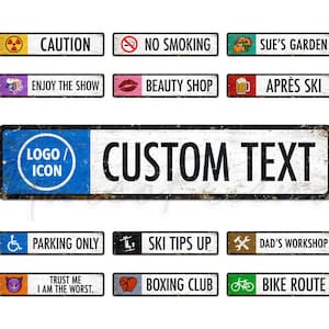 Custom Text and Any Symbol, Personalized Metal Sign