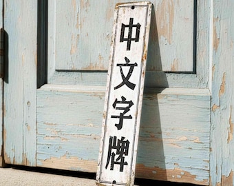 Custom Porch Door Sign Vertical Outdoor Chinese Plaque Personalized Name Plate Home Decor