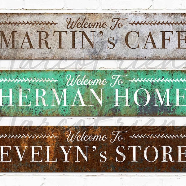 Custom Sign, Cafe Sign, Gate Sign, Outdoor Sign, Personalized Gifts